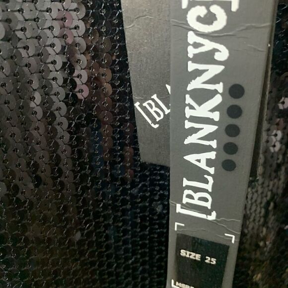 Blank NYC Black Sequin Skinny Jeans 24/25 - Picture 6 of 6